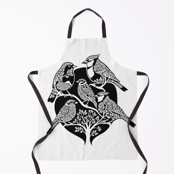 Item preview, Intricate Black and White Birds on Branches designed and sold by Owcomm.