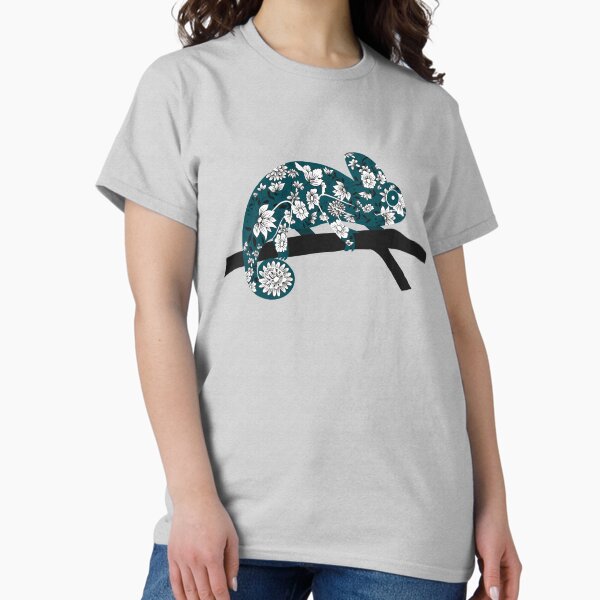 Vista previa del artículo con la obra «Camaleón floral ~ Blanco», diseñado y vendido por sz-mandra.