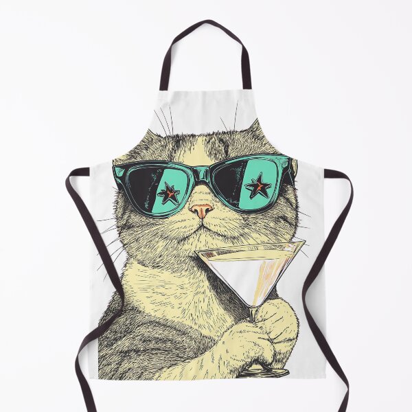 Item preview, ool Cat with Style Glass designed and sold by NEXORA DESIGNS.