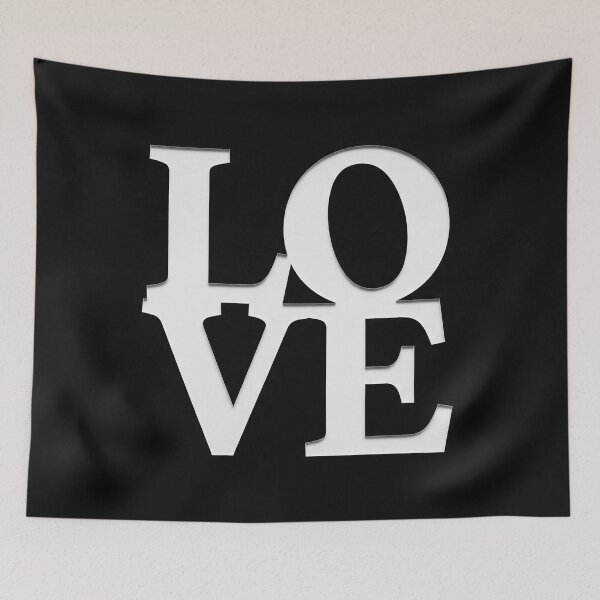 Item preview,  Iconic LOVE Word Art Black and White designed and sold by Owcomm.