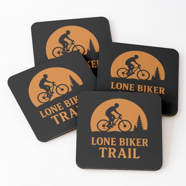 Item preview, Lone Biker Trail – Sunset Mountain Biking Design for Outdoor Riders designed and sold by Timber & Dust.