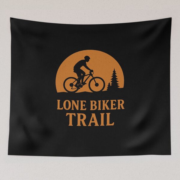 Item preview, Lone Biker Trail – Sunset Mountain Biking Design for Outdoor Riders designed and sold by Timber & Dust.