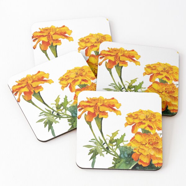 Item preview, Marigold Bloom designed and sold by PinkRhinoArt.