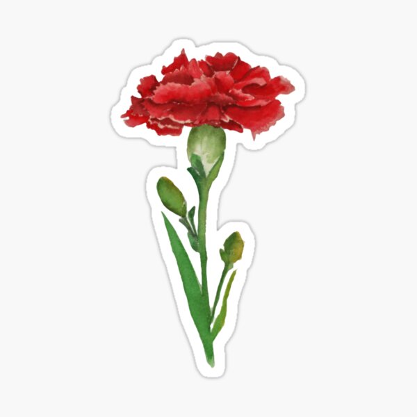 Item preview, Red Carnation designed and sold by PinkRhinoArt.