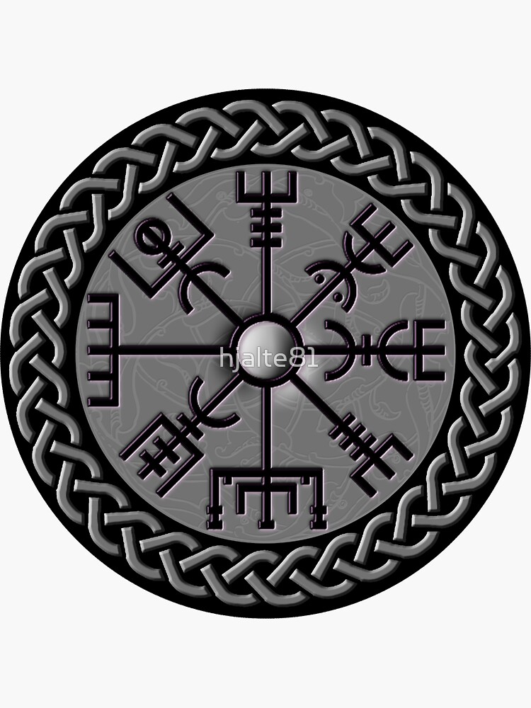 Thumbnail 3 of 3, Sticker, Vegvisir Viking designed and sold by hjalte81.