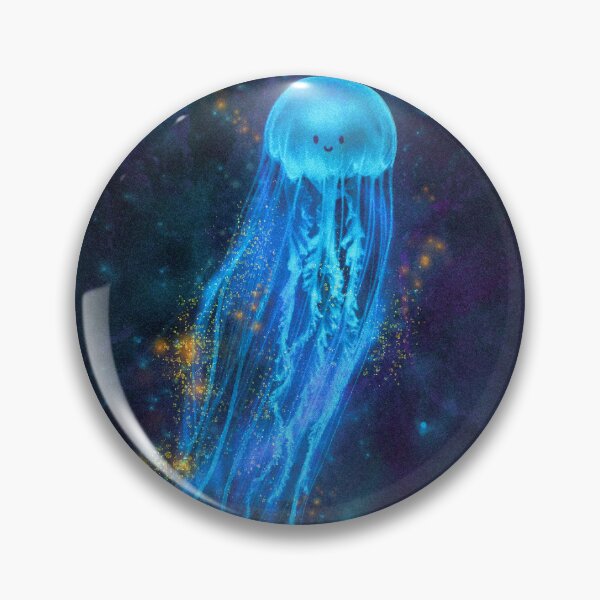 Cute Jellyfish Floating - Kawaii Chibi Sealife Pin