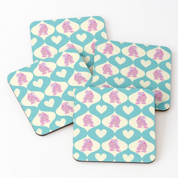 Item preview, Cheeky Frog Heart Retro Pattern designed and sold by Itouchedabee.