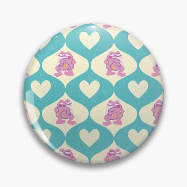 Item preview, Cheeky Frog Heart Retro Pattern designed and sold by Itouchedabee.
