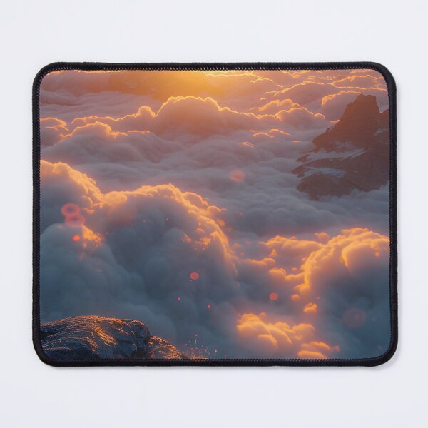 Item preview, Cloudscape Dream: Golden Sunrise Above the Peaks designed and sold by ShadowAndSlate.