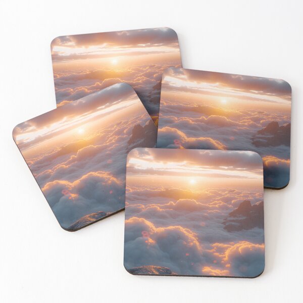 Item preview, Cloudscape Dream: Golden Sunrise Above the Peaks designed and sold by ShadowAndSlate.