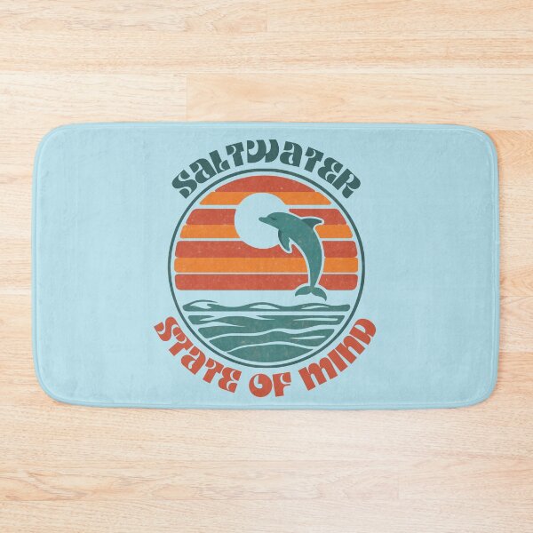 Item preview, Saltwater State of Mind Dolphin Retro Sunset designed and sold by Sturdust.