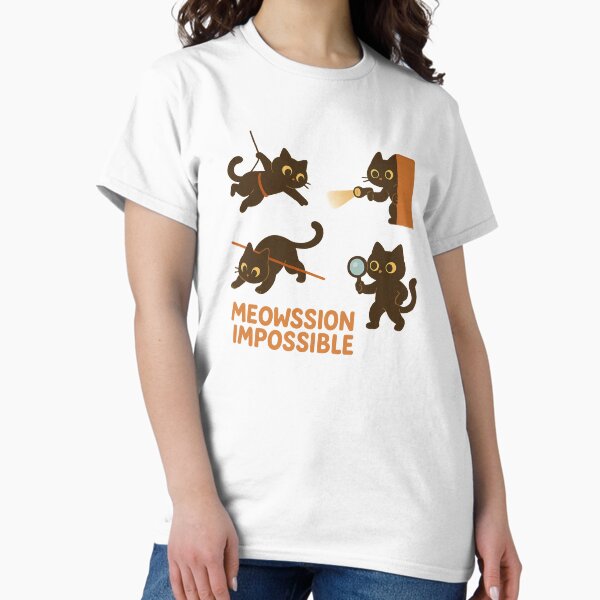 Item preview, Meowssion Impossible – Spioniere schwarze Katzen aus, süßes Cartoon-Design designed and sold by Ninjamekoro.