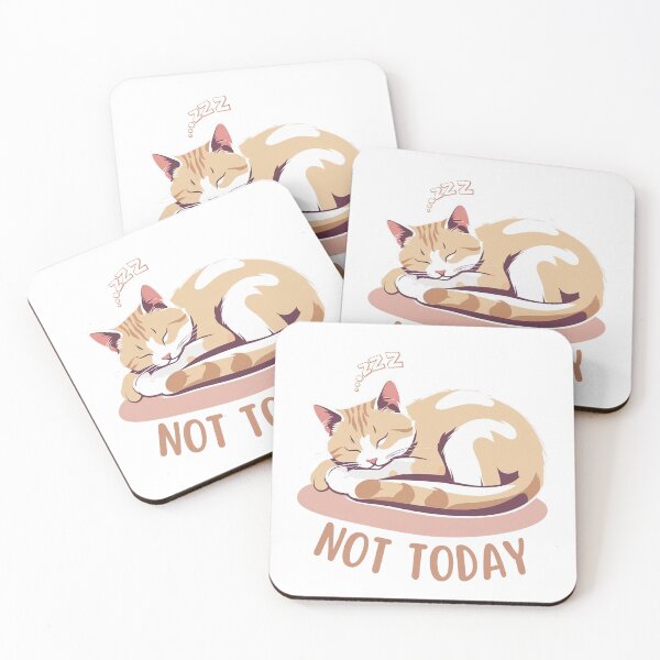 Item preview, cute cat in a lazy mood -not today  designed and sold by dijjaboutique.