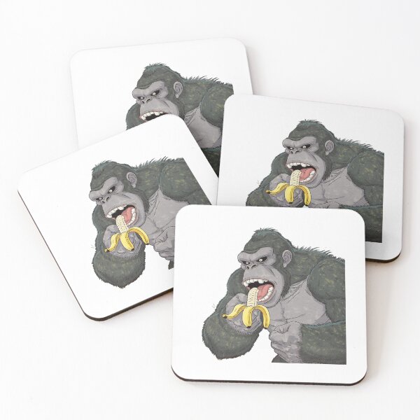 Item preview, Gorilla eating a banana, ape, monkey, funnyfits70, Humor, Funny, retro, vintage, funny quotes, animal humor, designed and sold by FunnyFits70.