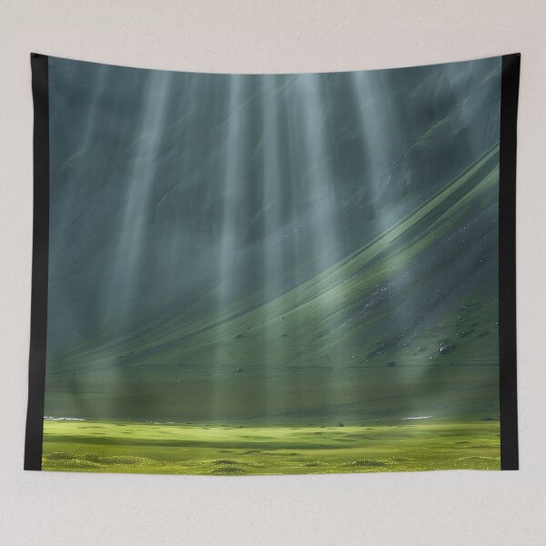 Item preview, Emerald Valley: Sunlit Verdant Landscape designed and sold by ShadowAndSlate.