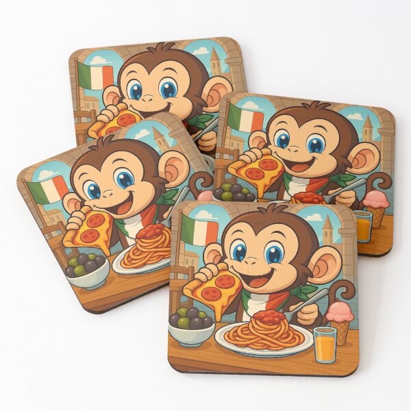 Item preview, A monkey on a gourmet adventure in Italy designed and sold by SammyMorry.