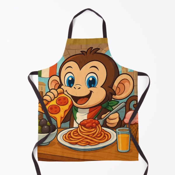 Item preview, A monkey on a gourmet adventure in Italy designed and sold by SammyMorry.