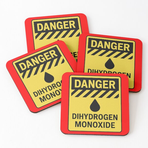 Item preview, Dihydrogen Monoxide Hazard Parody Sign designed and sold by zzz888.