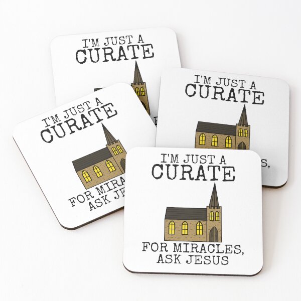 Item preview, I'm Just A Curate, For Miracles Ask Jesus, Church Funny designed and sold by doodlerob.
