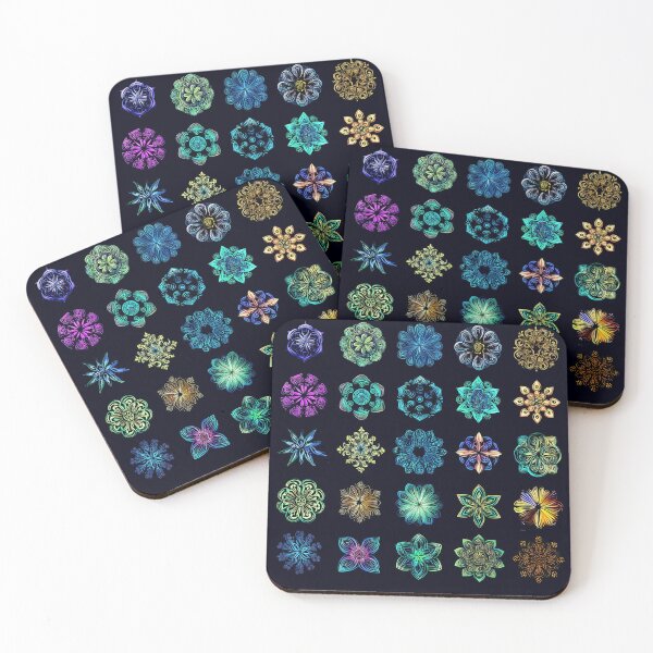 Item preview, Floral Kaleidoscope - Luminous & Creative Mandalas designed and sold by djovan.