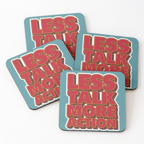 Item preview, Less Talk More Action designed and sold by Retro Type.