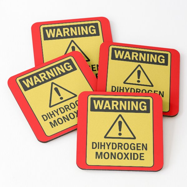 Item preview, Dihydrogen Monoxide Warning Parody Sign designed and sold by zzz888.