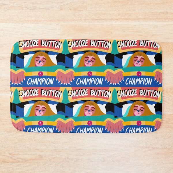 Item preview, Humorous "Snooze Button Champion" Sloth designed and sold by ART ATTACK ZONE.
