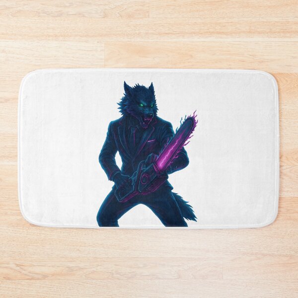 Item preview, Neon Werewolf in Suit with Plasma Chainsaw designed and sold by WolfPixelRo.