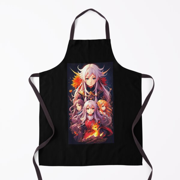 Item preview, Generic Anime Fantasy Image with 4 girls and 1 fire creature! designed and sold by Giulivo Store Graphic.