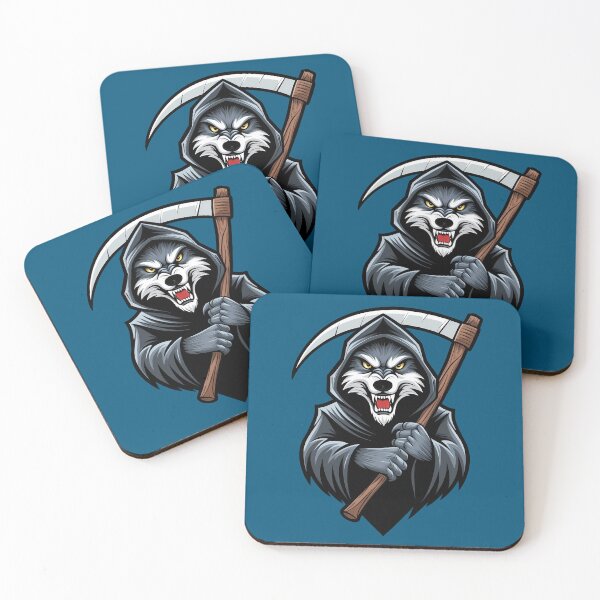 Item preview, Cartoon wolf with scythe designed and sold by HolaJosephina.