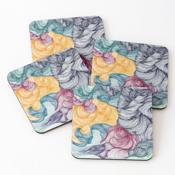 Item preview, Chromatic Swirls - Abstract Line Art Harmony designed and sold by djovan.