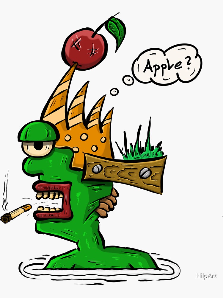 Thumbnail 3 of 3, Sticker, Alien-2 designed and sold by HilpArt.