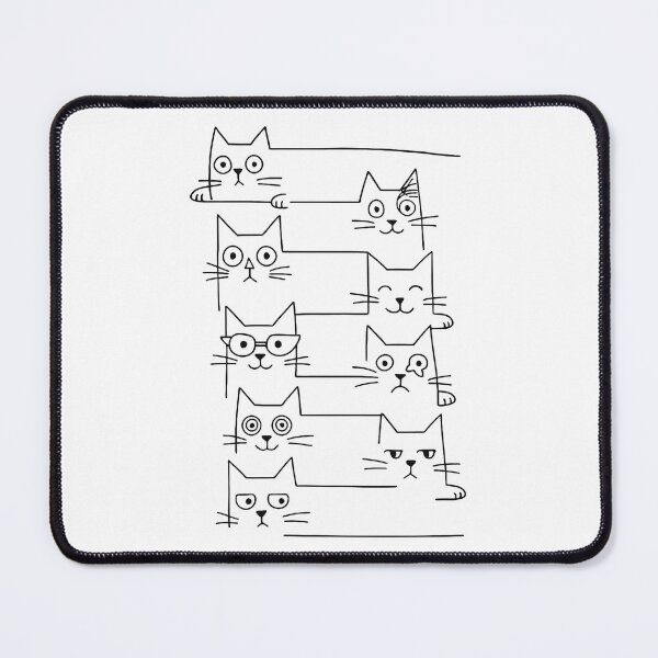 Item preview, Minimalist Funny Cats Line Drawing Art : " Cat Lovers" designed and sold by ndalamson.