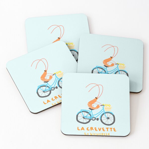 Item preview, The shrimp on a bicycle - Frenchie cyclist designed and sold by petiteToulon.