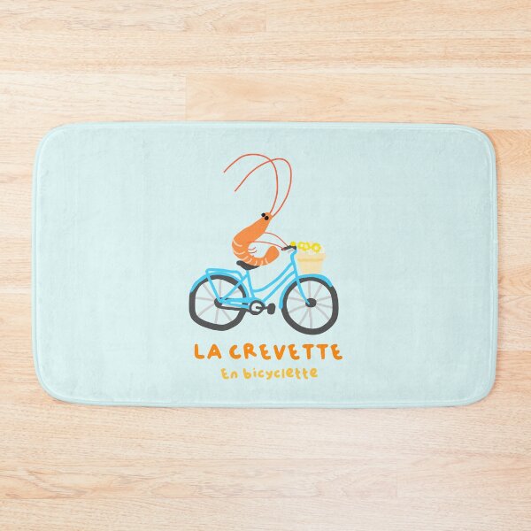 Item preview, The shrimp on a bicycle - Frenchie cyclist designed and sold by petiteToulon.
