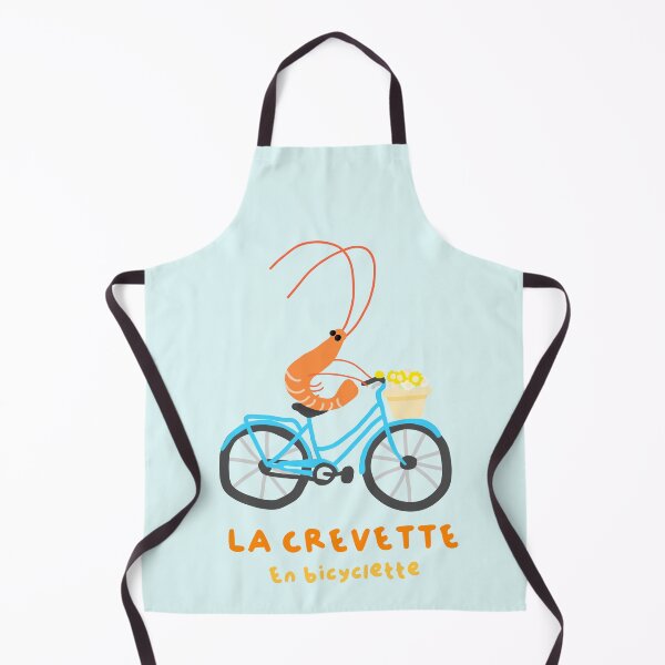 Item preview, The shrimp on a bicycle - Frenchie cyclist designed and sold by petiteToulon.