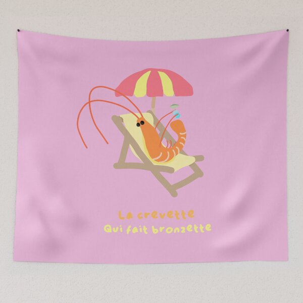 Item preview, The sunbathing shrimp - Frenchie designed and sold by petiteToulon.
