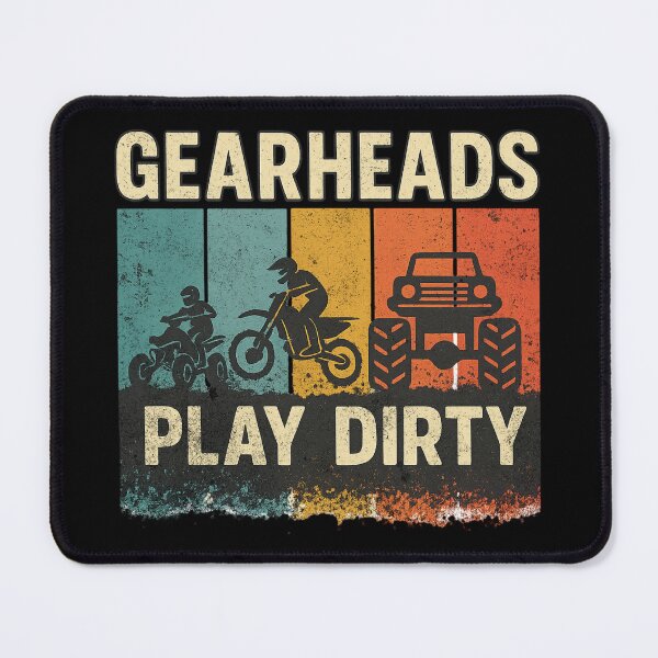 Item preview, Gear Heads Play Dirty Funny Dirt Racing 4x4 ATV Dirt Bike Motocross Mud Truck Off Road designed and sold by CarantinedChaos.