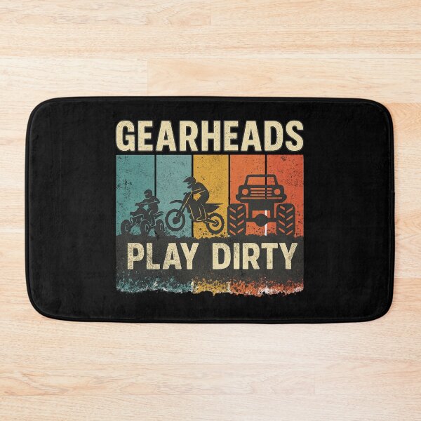 Item preview, Gear Heads Play Dirty Funny Dirt Racing 4x4 ATV Dirt Bike Motocross Mud Truck Off Road designed and sold by CarantinedChaos.