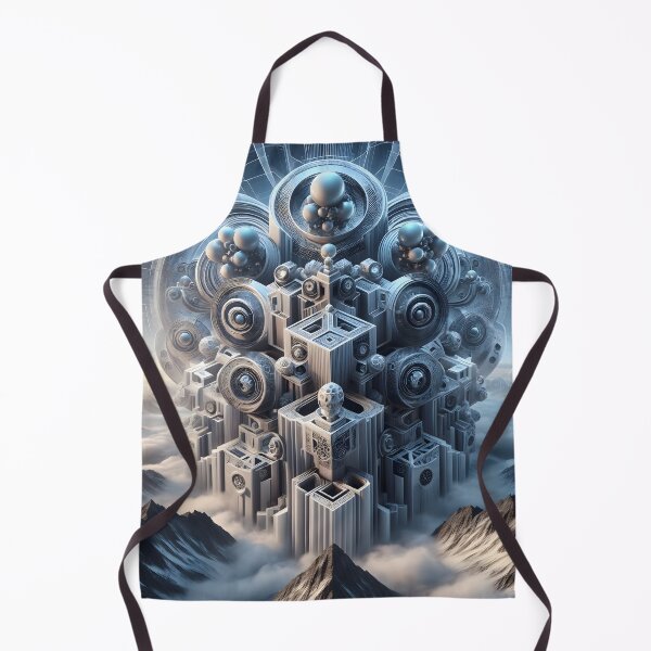 Item preview, Futuristic Geometric Cityscape Floating in Clouds designed and sold by StudioIXI.