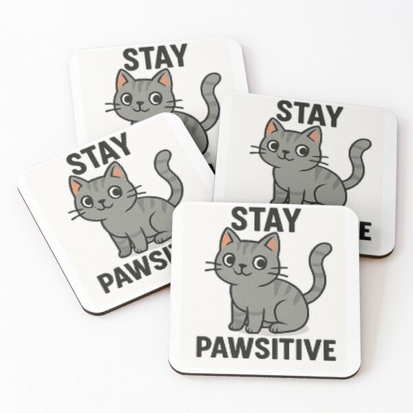 Item preview, Stay Pawsitive Motivational Cat Saying designed and sold by SmashingDeals.