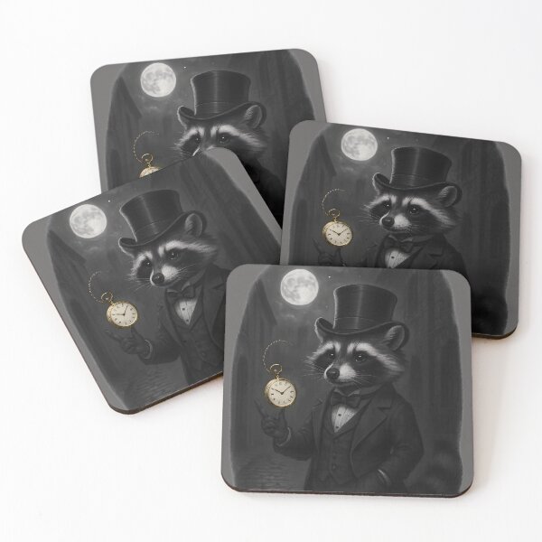 Item preview, Pocket-Watch Raccoon. Surreal animal. designed and sold by Shoot-The-Moon.