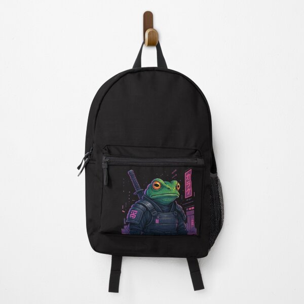 Item preview, Cyber Samurai Frog – Neon Night Warrior designed and sold by DreamlinkLab.
