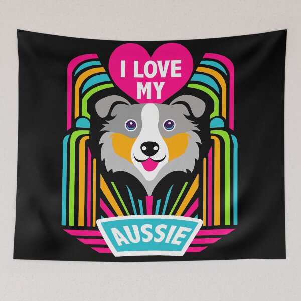 Item preview, I Love My Aussie Australian Shepherd designed and sold by AntiqueImages.