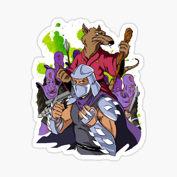 Master Splinter, Shredder, and Foot Soldiers Sticker