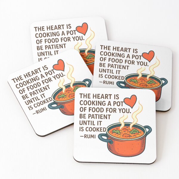 Item preview, “The Heart Is Cooking” – Rumi Quote designed and sold by NuminousYes.