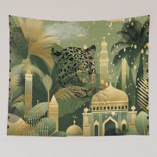 Item preview, Elegant Gold Tropical Jungle Pattern | Botanical Palm Leaves Design designed and sold by Sugar Wisdom .