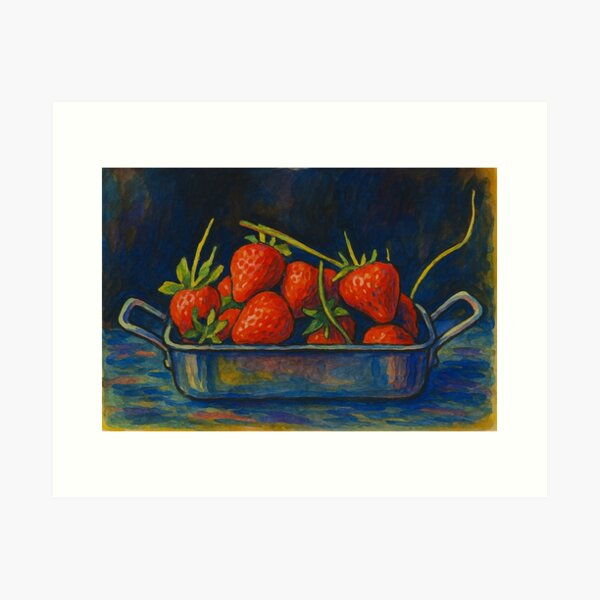 Item preview, Strawberries in Fauvist Style – AI-Generated  designed and sold by Pacika.