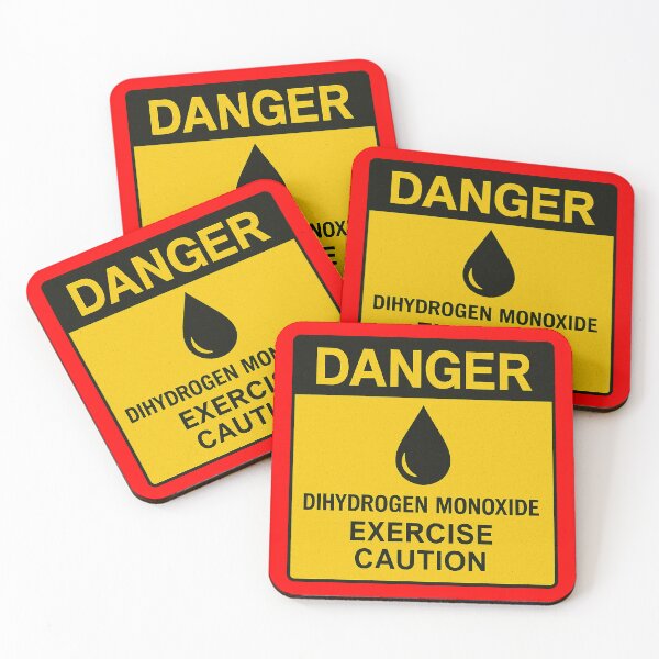 Item preview, Dihydrogen Monoxide Exercise Caution Humorous Sign designed and sold by zzz888.