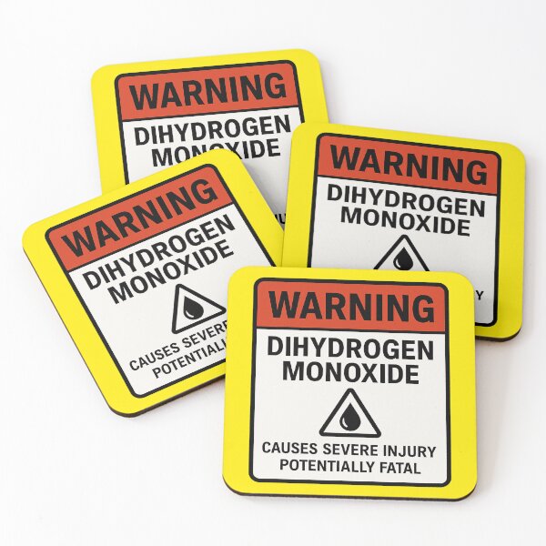 Item preview, Dihydrogen Monoxide Potentially Fatal Warning Art designed and sold by zzz888.